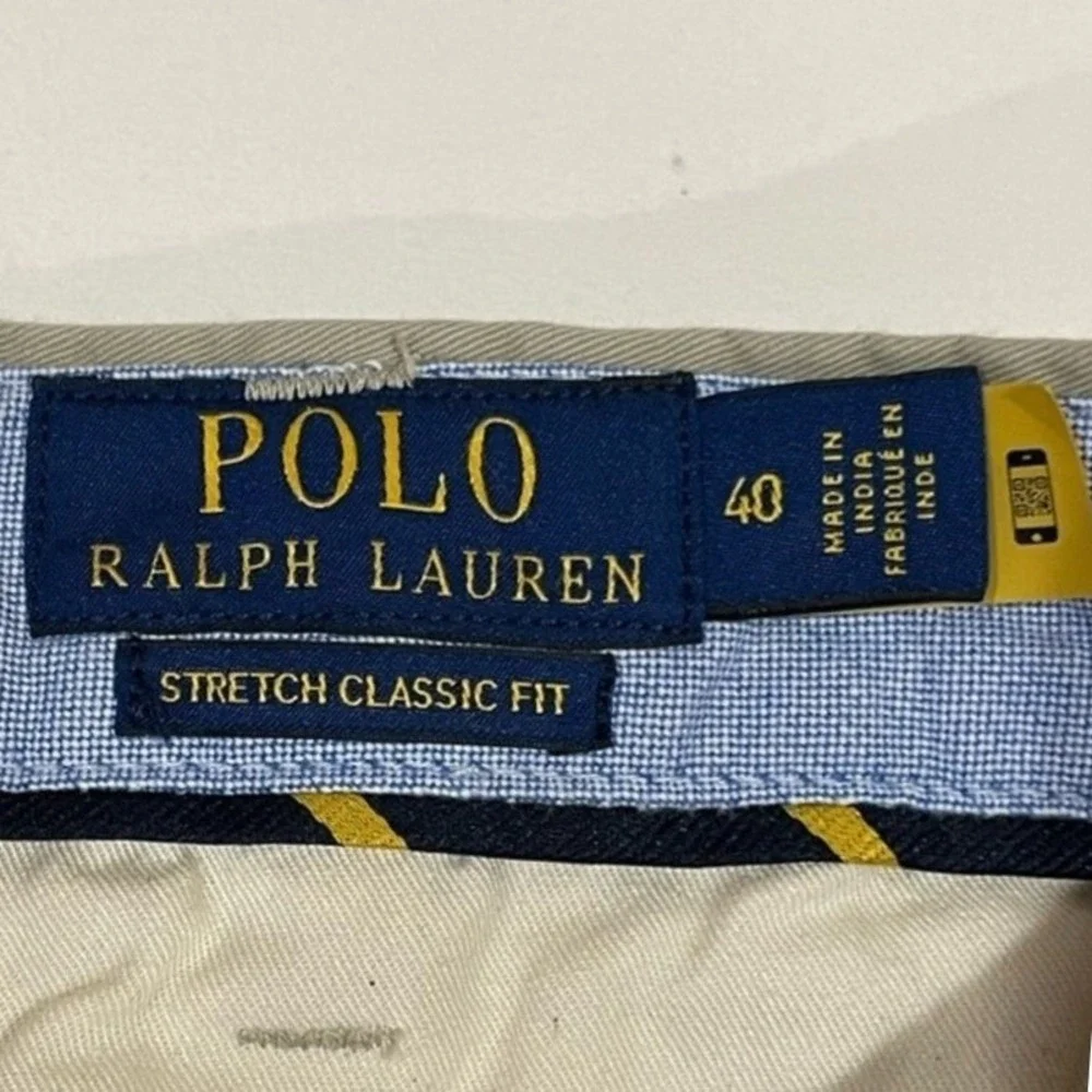POLO‎ Ralph Lauren Shorts Size 40 Classic Fit Khaki Chino Stretch Mens *READ*